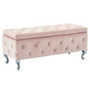 [ Monica Rectangular Storage Ottoman in Blush ] - Custom Furniture Manufacturer Brampton, Toronto, Vaughan, Mississauga, Ontario, Oakville, Hamilton