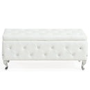 [ Monica Rectangular Storage Ottoman in White ] - Custom Furniture Manufacturer Brampton, Toronto, Vaughan, Mississauga, Ontario, Oakville, Hamilton