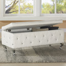 [ Monica Rectangular Storage Ottoman in White ] - Custom Furniture Manufacturer Brampton, Toronto, Vaughan, Mississauga, Ontario, Oakville, Hamilton