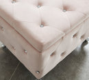 [ Monica Square Storage Ottoman in Blush ] - Custom Furniture Manufacturer Brampton, Toronto, Vaughan, Mississauga, Ontario, Oakville, Hamilton