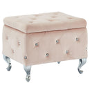[ Monica Square Storage Ottoman in Blush ] - Custom Furniture Manufacturer Brampton, Toronto, Vaughan, Mississauga, Ontario, Oakville, Hamilton