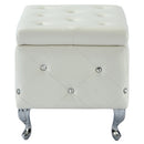[ Monica Square Storage Ottoman in White ] - Custom Furniture Manufacturer Brampton, Toronto, Vaughan, Mississauga, Ontario, Oakville, Hamilton