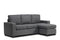 Infinite L Shape Grey Fabric Sectional Sofa Reversible With Throw Pillows