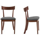 [ Onic Side Chair, set of 2, in Walnut & Grey ] - Custom Furniture Manufacturer Brampton, Toronto, Vaughan, Mississauga, Ontario, Oakville, Hamilton