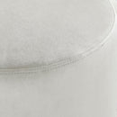 [ Opie Round Ottoman in Ivory & Silver ] - Custom Furniture Manufacturer Brampton, Toronto, Vaughan, Mississauga, Ontario, Oakville, Hamilton