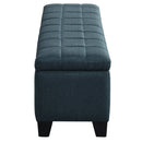 [ Paige Rectangular Storage Ottoman in Grey - Blue ] - Custom Furniture Manufacturer Brampton, Toronto, Vaughan, Mississauga, Ontario, Oakville, Hamilton