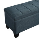 [ Paige Rectangular Storage Ottoman in Grey - Blue ] - Custom Furniture Manufacturer Brampton, Toronto, Vaughan, Mississauga, Ontario, Oakville, Hamilton