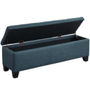 [ Paige Rectangular Storage Ottoman in Grey - Blue ] - Custom Furniture Manufacturer Brampton, Toronto, Vaughan, Mississauga, Ontario, Oakville, Hamilton