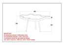 [ Paris Accent Table in Natural with Chrome Legs ] - Custom Furniture Manufacturer Brampton, Toronto, Vaughan, Mississauga, Ontario, Oakville, Hamilton