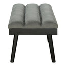 [ Paul Bench in Grey/Coffee Legs ] - Custom Furniture Manufacturer Brampton, Toronto, Vaughan, Mississauga, Ontario, Oakville, Hamilton