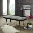 [ Paul Bench in Grey/Coffee Legs ] - Custom Furniture Manufacturer Brampton, Toronto, Vaughan, Mississauga, Ontario, Oakville, Hamilton
