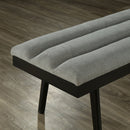 [ Paul Bench in Grey/Coffee Legs ] - Custom Furniture Manufacturer Brampton, Toronto, Vaughan, Mississauga, Ontario, Oakville, Hamilton