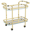 [ Prime 2 - Tier Bar Cart in Brass ] - Custom Furniture Manufacturer Brampton, Toronto, Vaughan, Mississauga, Ontario, Oakville, Hamilton