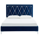 [ Queen Platform Bed in Blue ] - Custom Furniture Manufacturer Brampton, Toronto, Vaughan, Mississauga, Ontario, Oakville, Hamilton