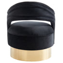 [ Quinn Accent Chair in Black & Gold ] - Custom Furniture Manufacturer Brampton, Toronto, Vaughan, Mississauga, Ontario, Oakville, Hamilton