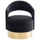 [ Quinn Accent Chair in Black & Gold ] - Custom Furniture Manufacturer Brampton, Toronto, Vaughan, Mississauga, Ontario, Oakville, Hamilton