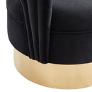 [ Quinn Accent Chair in Black & Gold ] - Custom Furniture Manufacturer Brampton, Toronto, Vaughan, Mississauga, Ontario, Oakville, Hamilton