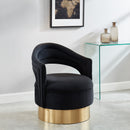 [ Quinn Accent Chair in Black & Gold ] - Custom Furniture Manufacturer Brampton, Toronto, Vaughan, Mississauga, Ontario, Oakville, Hamilton