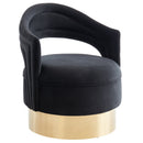 [ Quinn Accent Chair in Black & Gold ] - Custom Furniture Manufacturer Brampton, Toronto, Vaughan, Mississauga, Ontario, Oakville, Hamilton