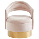 [ Quinn Accent Chair in Blush & Gold ] - Custom Furniture Manufacturer Brampton, Toronto, Vaughan, Mississauga, Ontario, Oakville, Hamilton