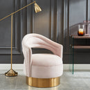 [ Quinn Accent Chair in Blush & Gold ] - Custom Furniture Manufacturer Brampton, Toronto, Vaughan, Mississauga, Ontario, Oakville, Hamilton