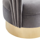 [ Quinn Accent Chair in Grey & Gold ] - Custom Furniture Manufacturer Brampton, Toronto, Vaughan, Mississauga, Ontario, Oakville, Hamilton