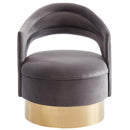 [ Quinn Accent Chair in Grey & Gold ] - Custom Furniture Manufacturer Brampton, Toronto, Vaughan, Mississauga, Ontario, Oakville, Hamilton