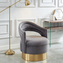 [ Quinn Accent Chair in Grey & Gold ] - Custom Furniture Manufacturer Brampton, Toronto, Vaughan, Mississauga, Ontario, Oakville, Hamilton