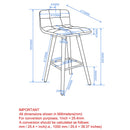 [ Revon 26'' Counter Stool, set of 2, in Black ] - Custom Furniture Manufacturer Brampton, Toronto, Vaughan, Mississauga, Ontario, Oakville, Hamilton