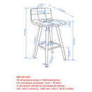 [ Revon 26'' Counter Stool, set of 2, in Grey ] - Custom Furniture Manufacturer Brampton, Toronto, Vaughan, Mississauga, Ontario, Oakville, Hamilton