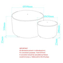[ Ritu 2pc Round Ottoman set in Blue ] - Custom Furniture Manufacturer Brampton, Toronto, Vaughan, Mississauga, Ontario, Oakville, Hamilton