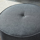 [ Ritu 2pc Round Ottoman set in Grey ] - Custom Furniture Manufacturer Brampton, Toronto, Vaughan, Mississauga, Ontario, Oakville, Hamilton