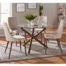 [ Rocco/Cora 5pc Dining Set, Beige ] - Custom Furniture Manufacturer Brampton, Toronto, Vaughan, Mississauga, Ontario, Oakville, Hamilton