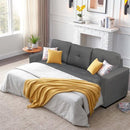 Grey sectional sofa bed with storage