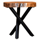 [ Shlok Accent Table in Natural with Black Legs ] - Custom Furniture Manufacturer Brampton, Toronto, Vaughan, Mississauga, Ontario, Oakville, Hamilton
