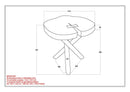 [ Shlok Accent Table in Natural with Black Legs ] - Custom Furniture Manufacturer Brampton, Toronto, Vaughan, Mississauga, Ontario, Oakville, Hamilton