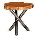[ Shlok Accent Table in Natural with Chrome Legs ] - Custom Furniture Manufacturer Brampton, Toronto, Vaughan, Mississauga, Ontario, Oakville, Hamilton
