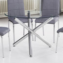 [ Solar II Round Dining Table in Chrome ] - Custom Furniture Manufacturer Brampton, Toronto, Vaughan, Mississauga, Ontario, Oakville, Hamilton