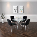 [ Solar/Marla 5pc Dining Set, Black ] - Custom Furniture Manufacturer Brampton, Toronto, Vaughan, Mississauga, Ontario, Oakville, Hamilton