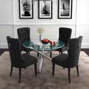 [ Solar/Roxy 5pc Dining Set, Black ] - Custom Furniture Manufacturer Brampton, Toronto, Vaughan, Mississauga, Ontario, Oakville, Hamilton