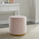 [ Sona Round Ottoman in Blush & Gold ] - Custom Furniture Manufacturer Brampton, Toronto, Vaughan, Mississauga, Ontario, Oakville, Hamilton