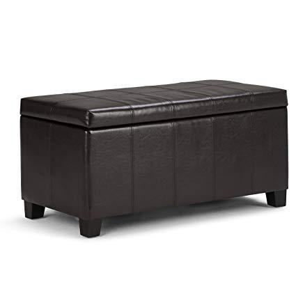 Chocolate Storage Ottoman - Furniture Warehouse Brampton