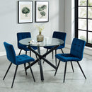 [ Susan 5pc Dining Set, Blue ] - Custom Furniture Manufacturer Brampton, Toronto, Vaughan, Mississauga, Ontario, Oakville, Hamilton