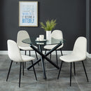 [ Susan/Kai 5pc Dining Set, Beige ] - Custom Furniture Manufacturer Brampton, Toronto, Vaughan, Mississauga, Ontario, Oakville, Hamilton
