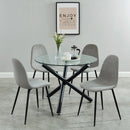 [ Susan/Kai 5pc Dining Set, Grey ] - Custom Furniture Manufacturer Brampton, Toronto, Vaughan, Mississauga, Ontario, Oakville, Hamilton