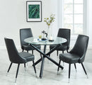[ Susan/Silvia 5pc Dining Set, Grey ] - Custom Furniture Manufacturer Brampton, Toronto, Vaughan, Mississauga, Ontario, Oakville, Hamilton
