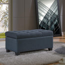 [ Sylvia Rectangular Storage Ottoman in Grey - Blue ] - Custom Furniture Manufacturer Brampton, Toronto, Vaughan, Mississauga, Ontario, Oakville, Hamilton