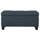 [ Sylvia Rectangular Storage Ottoman in Grey - Blue ] - Custom Furniture Manufacturer Brampton, Toronto, Vaughan, Mississauga, Ontario, Oakville, Hamilton
