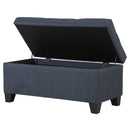 [ Sylvia Rectangular Storage Ottoman in Grey - Blue ] - Custom Furniture Manufacturer Brampton, Toronto, Vaughan, Mississauga, Ontario, Oakville, Hamilton