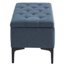 [ Taylor Rectangular Storage Ottoman in Grey - Blue/Black ] - Custom Furniture Manufacturer Brampton, Toronto, Vaughan, Mississauga, Ontario, Oakville, Hamilton